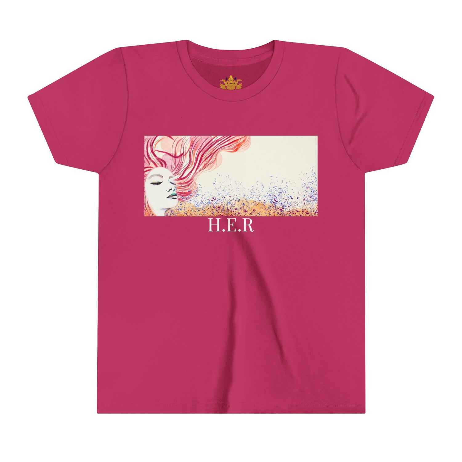 &quot;H.E.R&quot; (Heroism/Eagerness/Relevant)- Youth Short Sleeve Tee W/ Kngdom Logo