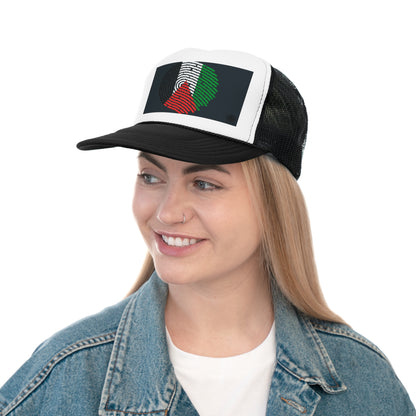 Palestine Lid &quot;Human Life Print&quot;- Unisex Trucker Cap W/ Blk Kngdom Logo