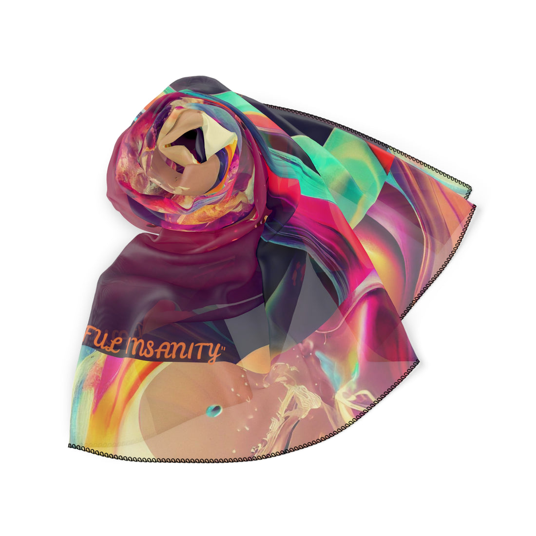 BEAUTIFUL &quot;INSANITY&quot;- Poly/Chiffon Scarf W/ Kngdom Logo