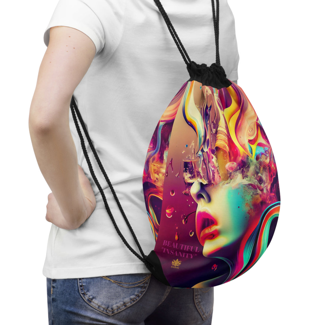 BEAUTIFUL &quot;INSANITY&quot;- Drawstring Bag W/Kngdom Logo