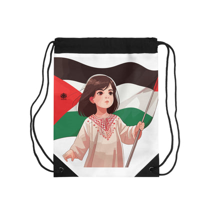 &quot;HABIBI/HABIBTI Of PALESTINE&quot;- Drawstring Bag W/ Blk Kngdom Logo