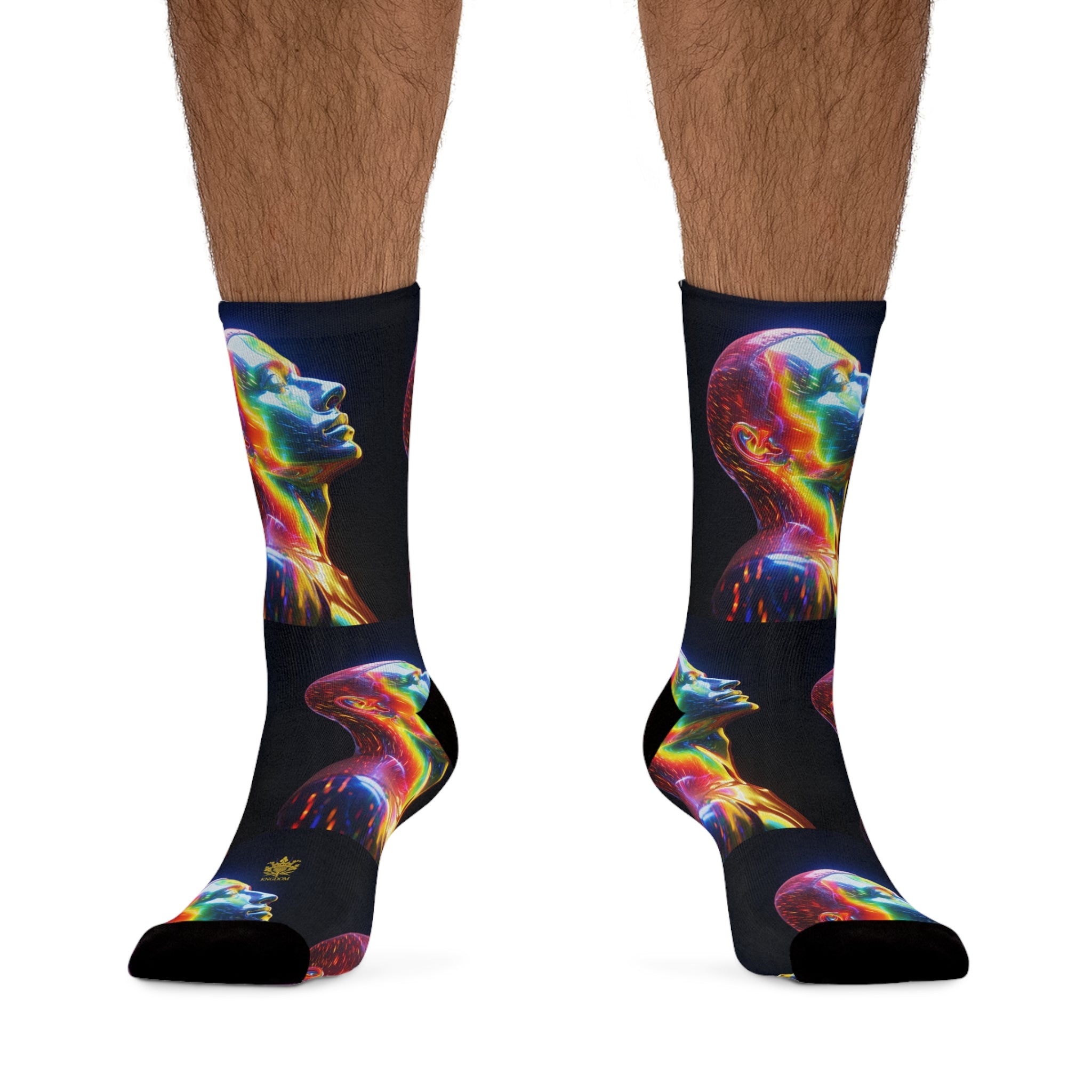 &quot;MINDFULNESS&quot;- Unisex Recycled Poly Meditation Socks W/ Kngdom Logo