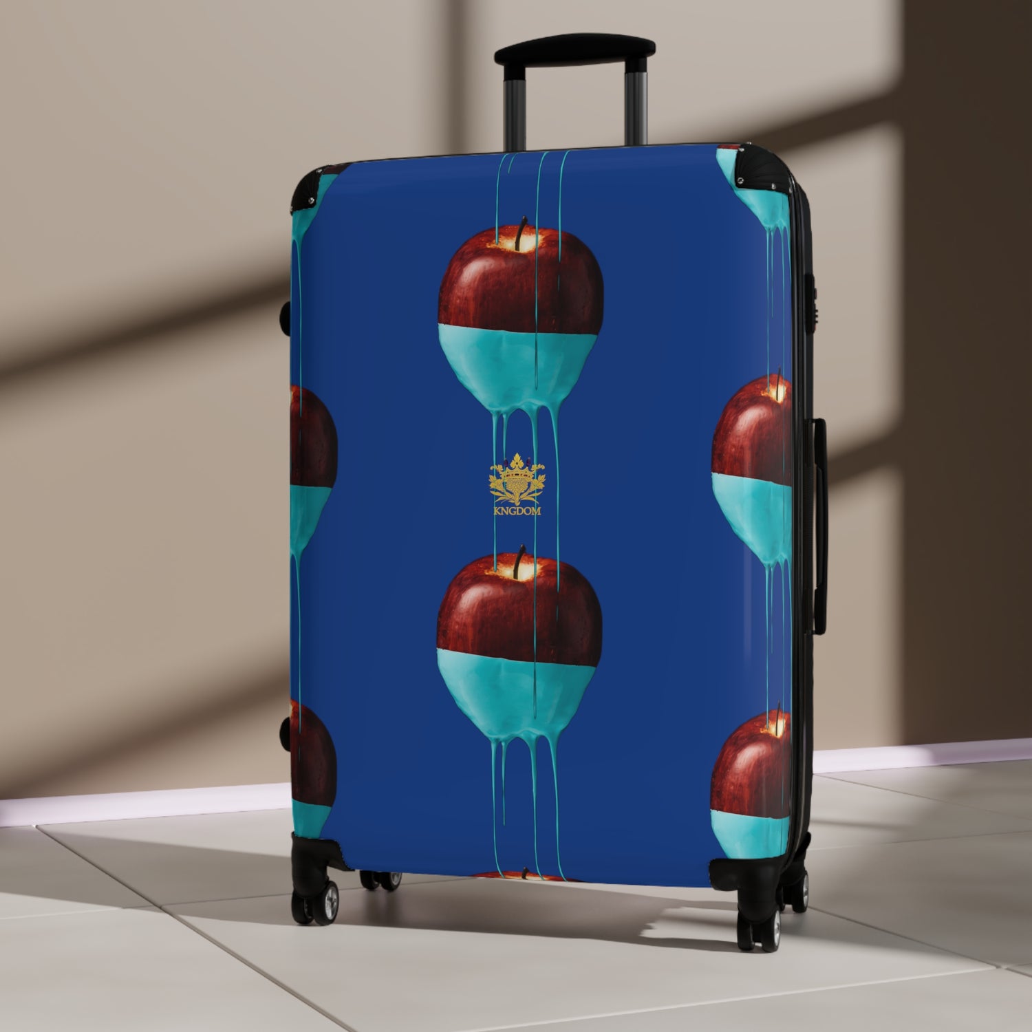 Kngdom APPLE &quot;DRIP&quot;- Dark Blue Suitcase W/Kngdom Logo (Large)