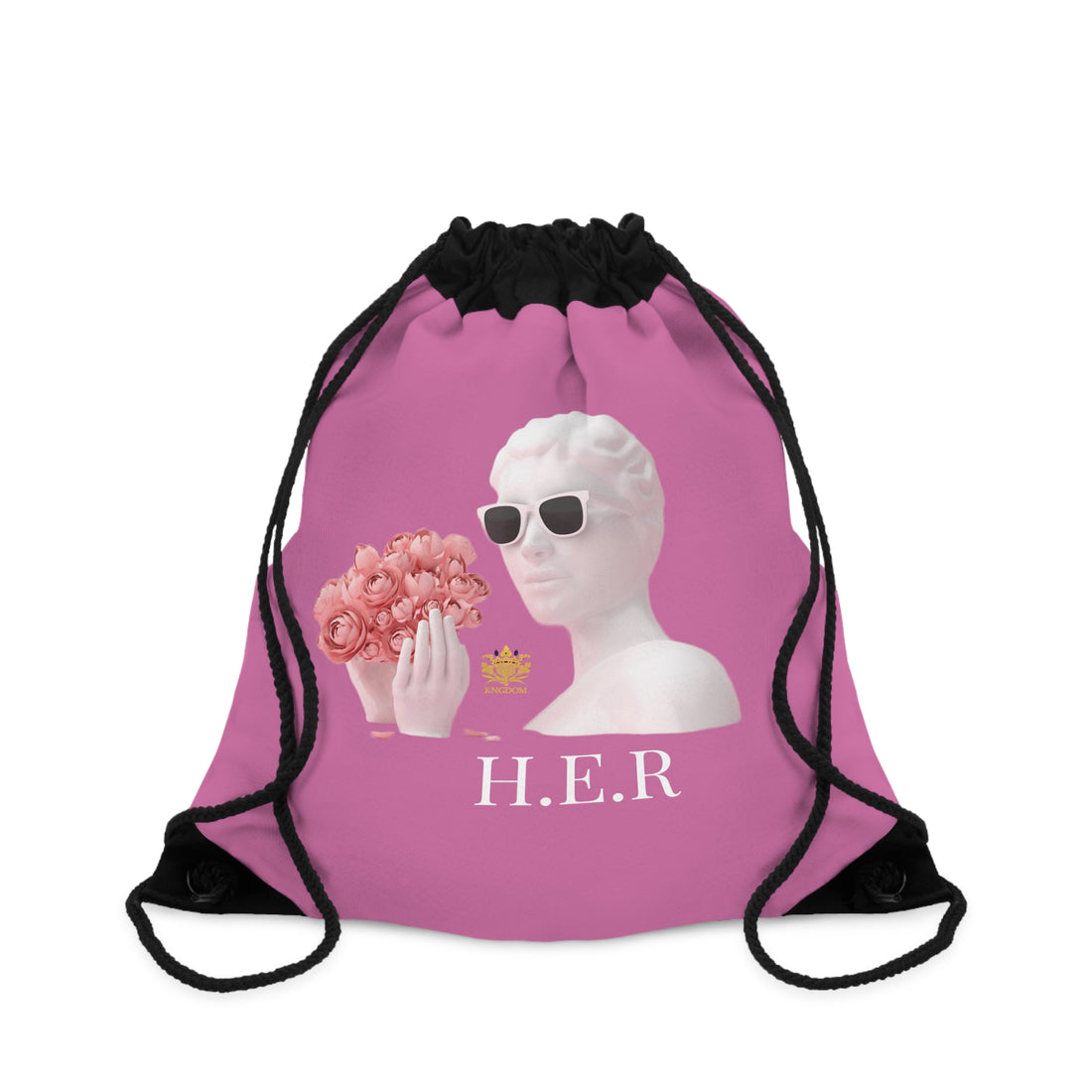 &quot;H.E. R&quot; (Heroism/Eagerness/Relevant)- Drawstring Bag W/ Kngdom Logo