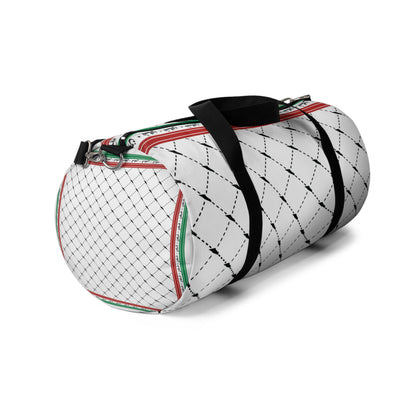 Keffiyeh World- &quot;PALESTINE IS GUCCI&quot;- Fitness Duffel Bag W/ Blk Kngdom Logo