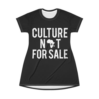 Kngdom &quot;DRIP&quot;- Culture Not For Sale T-Shirt Dress W/ Blk Kngdom Logo