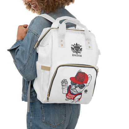 Kngdom &quot;DRIP&quot; (COOL GUY)- Multifunctional Backpack W/ Blk Kngdom Logo