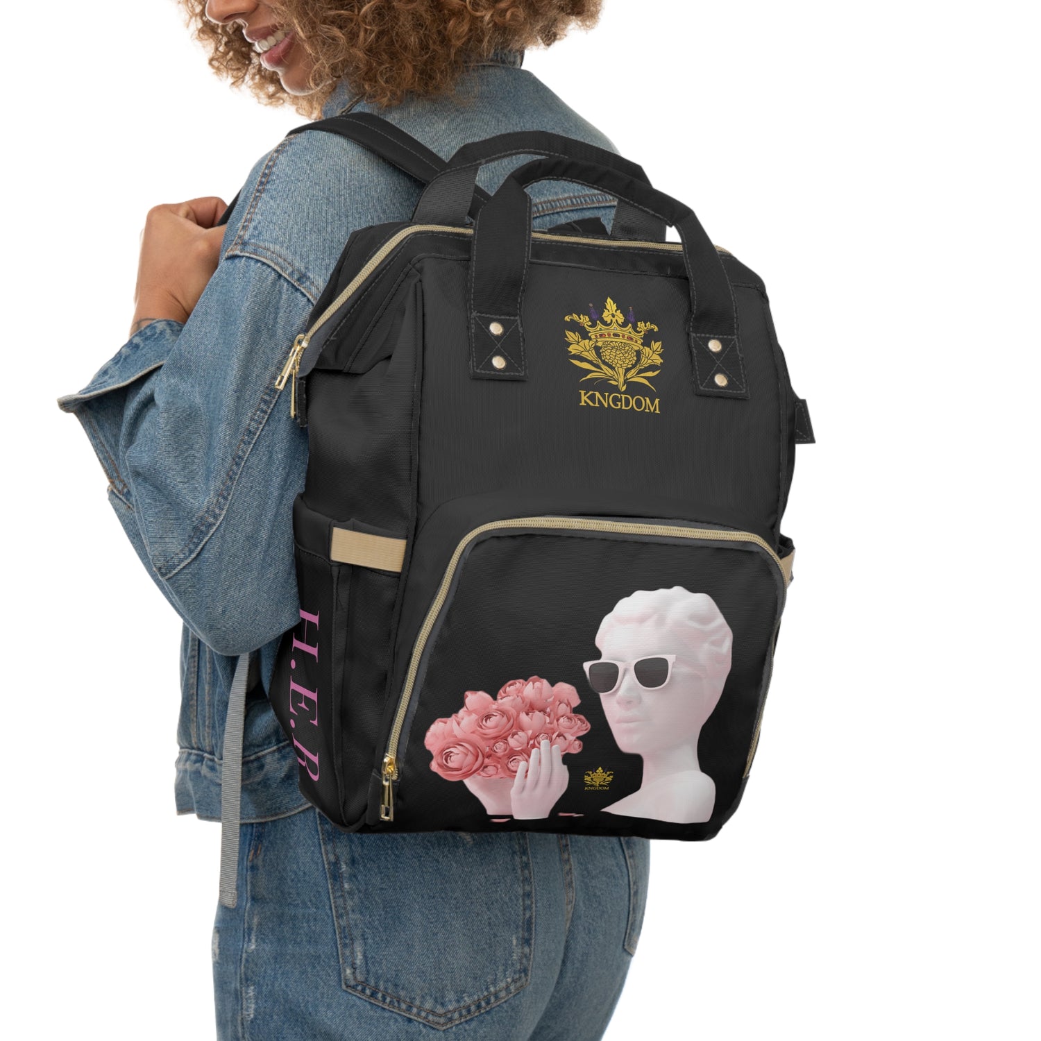 H.E.R (Heroism/Eagerness/Relevant) - Multifunctional Backpack W/ Kngdom Logo