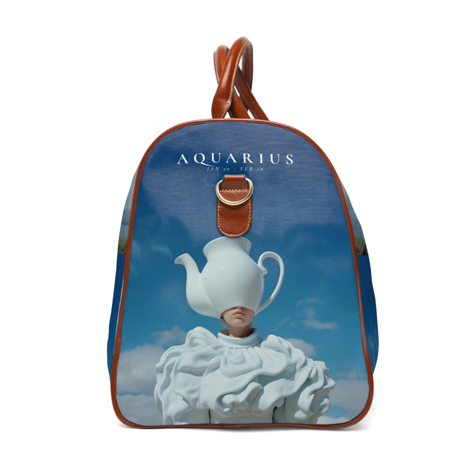 H.E.R &quot;AQUARIUS&quot;- Vegan Leather Self-Expression Waterproof Travel Bag W/ Kngdom Logo