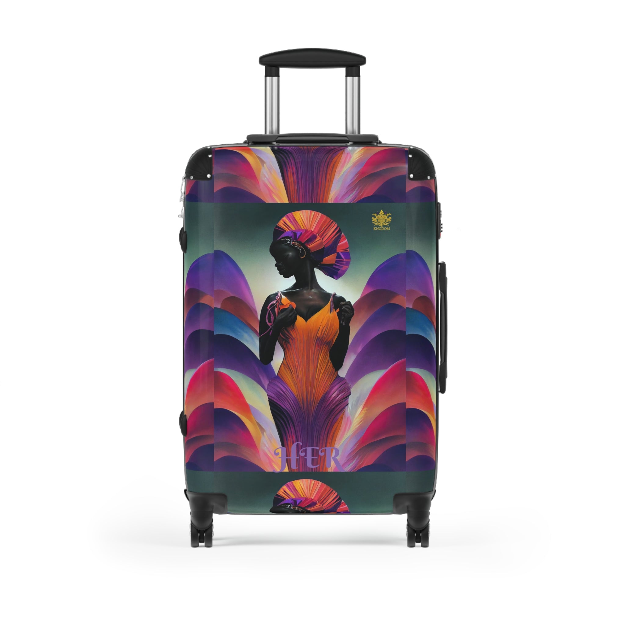 &quot;H.E.R&quot; (Heroism/Eagerness/Relevant)- Small/Med/Large Suitcases W/ Kngdom Logo