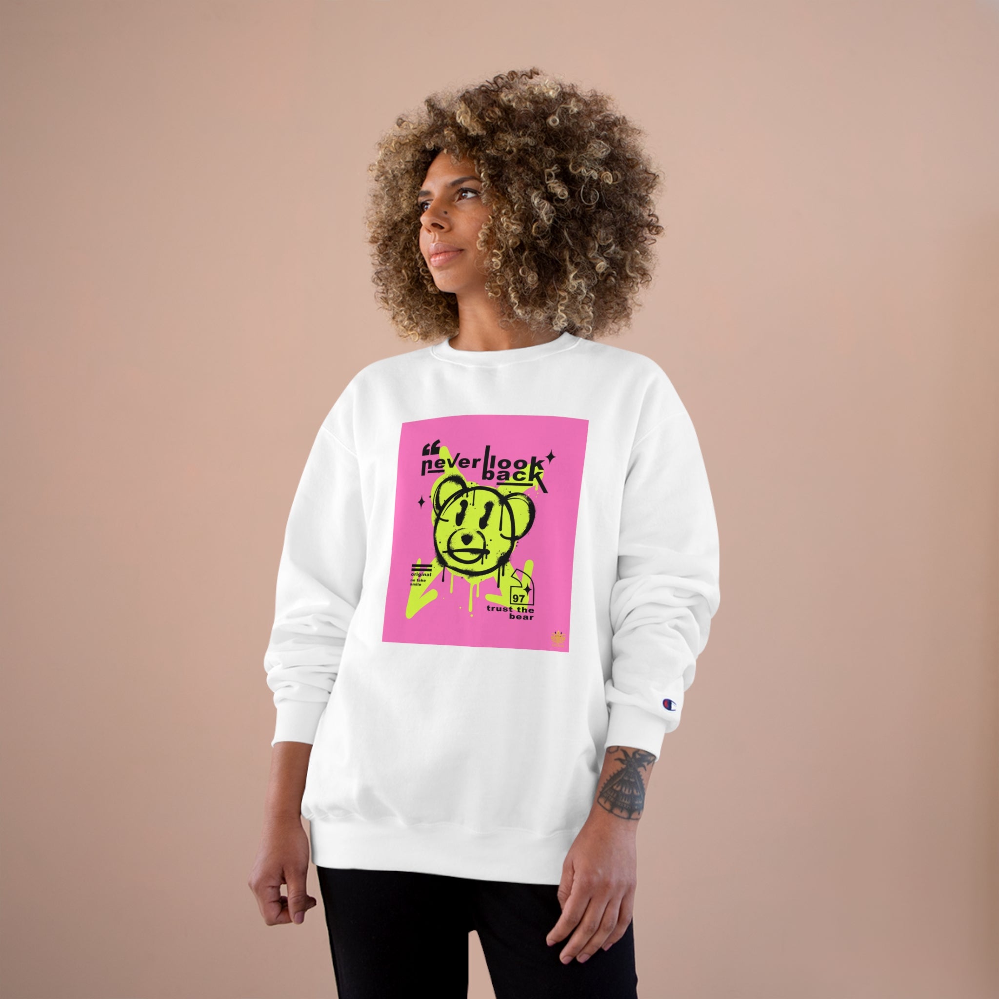 Kngdom &quot;DRIP&quot; (NEVER LOOK BACK)- Unisex Champion Sweatshirt W/ Kngdom Logo