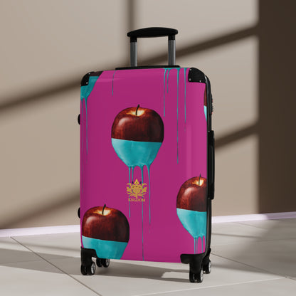 Kngdom APPLE &quot;DRIP&quot;- Dark Pink Suitcases W/Kngdom Logo (Small/Med)