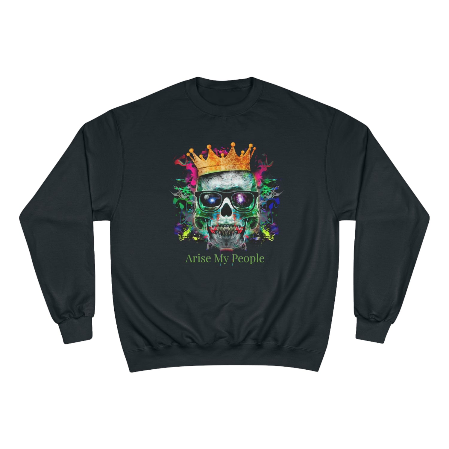 EZEKIEL 37 &quot;Arise My People&quot; Crown Skull - Unisex Champion Sweatshirt W/ Back Side Kngdom Logo