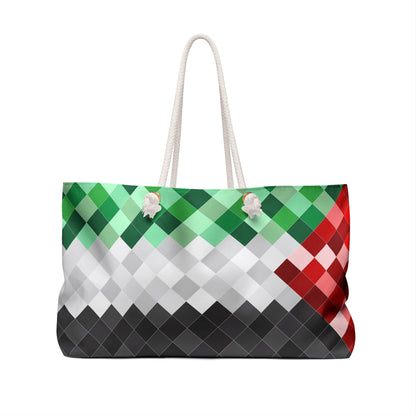 Keffiyeh World &quot;PALESTINA&quot;- Weekender Bag W/ Blk Kngdom Logo