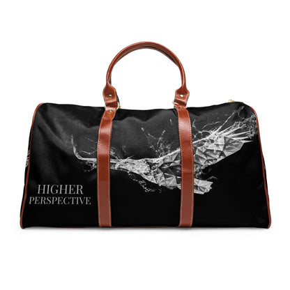 &quot;HIGHER PERSPECTIVE&quot;- Vegan Leather Self-Expression Waterproof Travel Bag W/ Grey Kngdom Logo