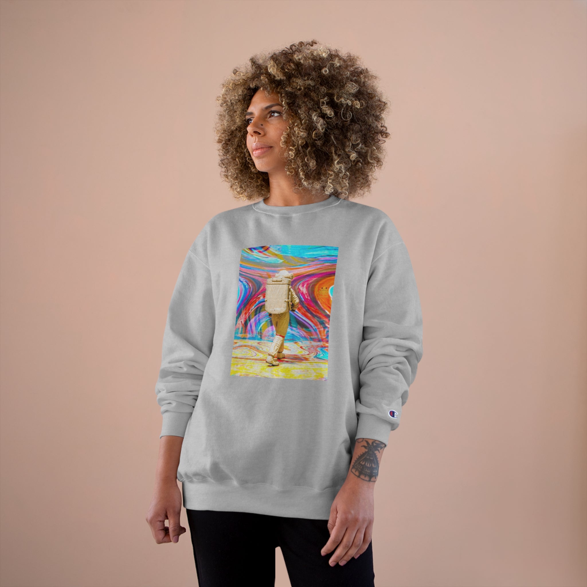 Kngdom &quot;DRIP&quot;- &quot;Stop Your Shit &amp; Go On That TRIP&quot;- Unisex Champion Sweatshirt W/ Kngdom Logo