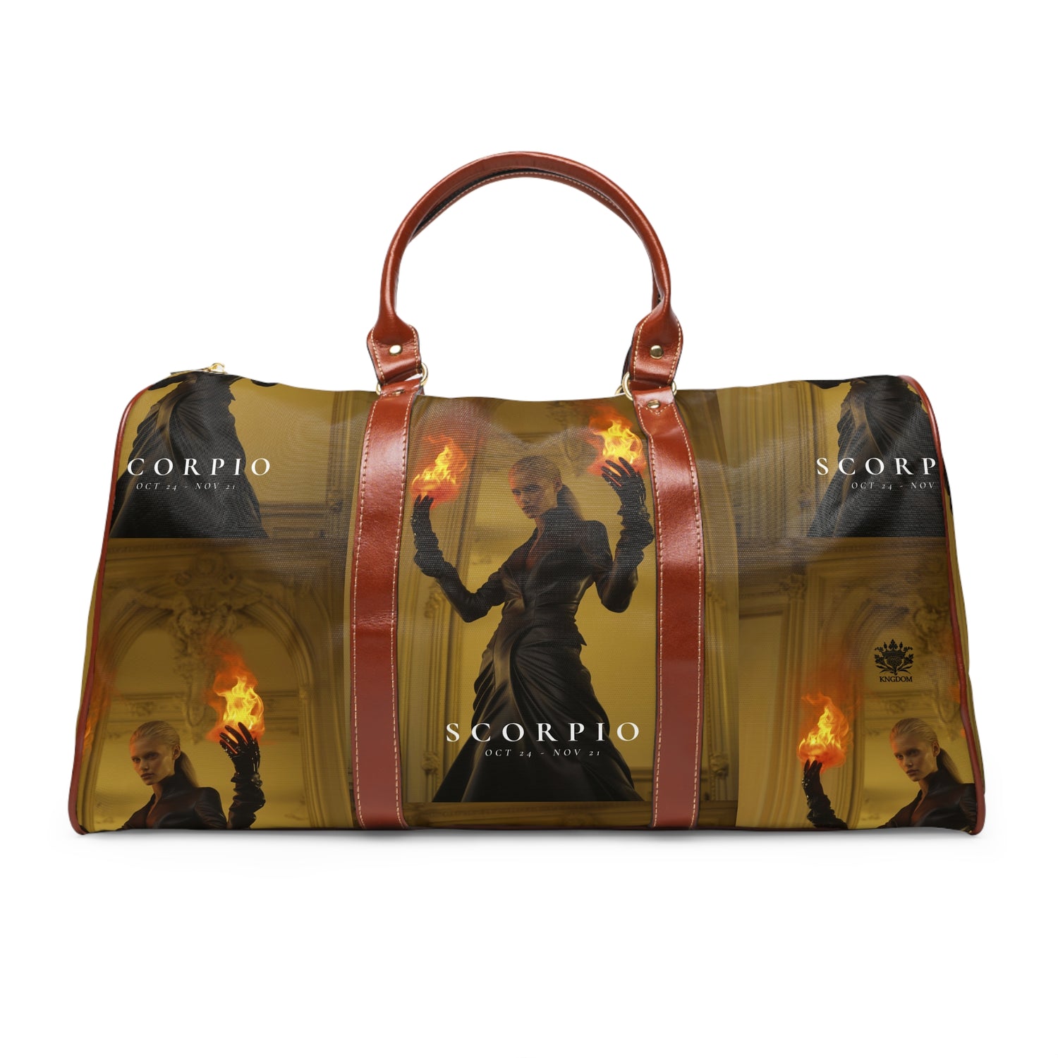 H.E.R &quot;SCORPIO&quot;- Vegan Leather Self-Expression Waterproof Travel Bag W/ Blk Kngdom Logo