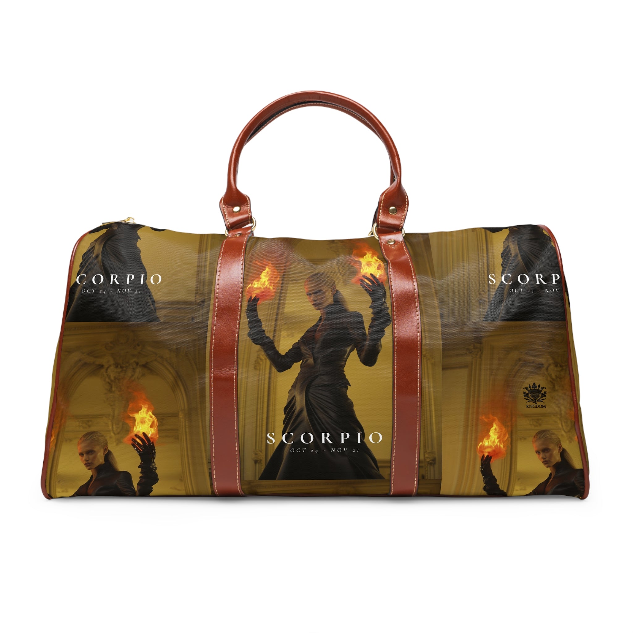 H.E.R &quot;SCORPIO&quot;- Vegan Leather Self-Expression Waterproof Travel Bag W/ Blk Kngdom Logo