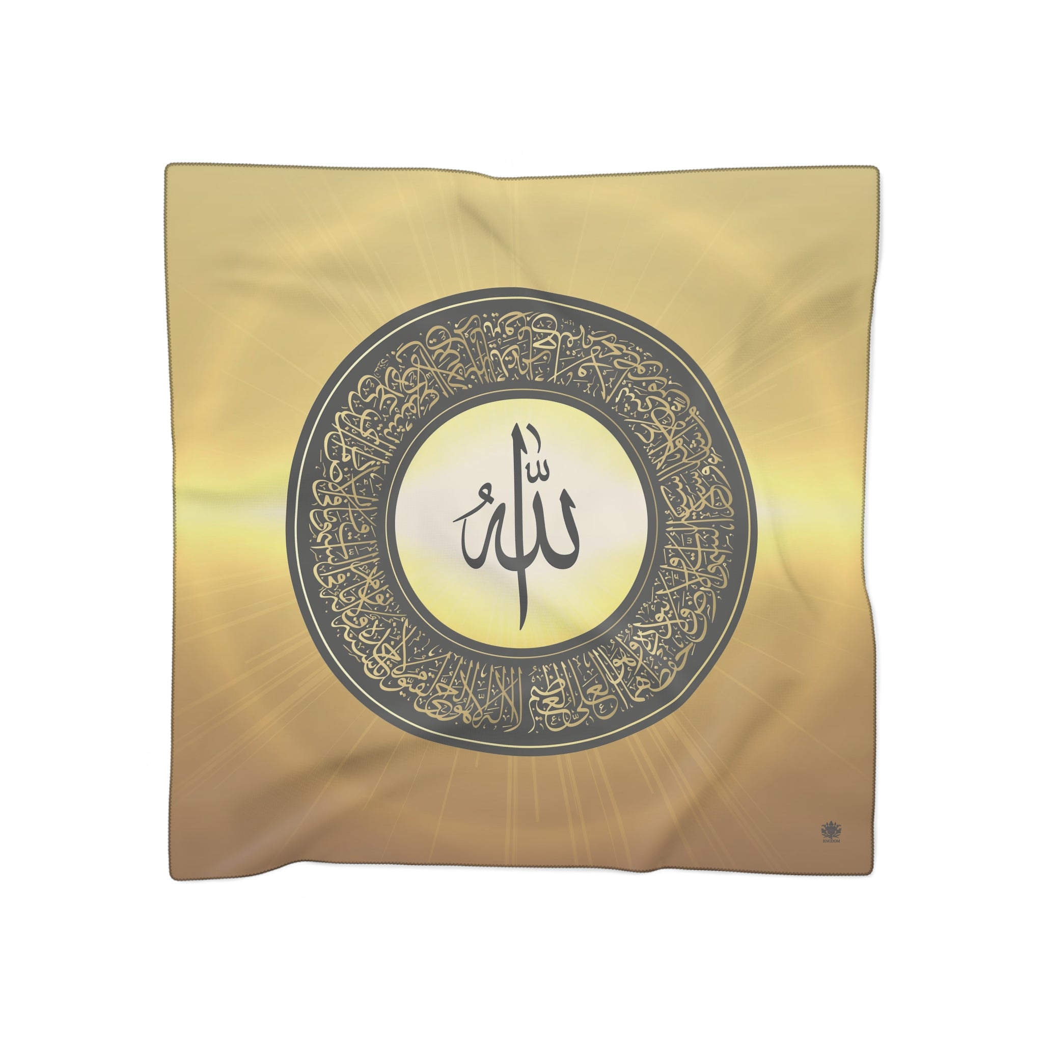 The World Of Allah- Poly/Chiffon Scarf W/ Blk Kngdom Logo