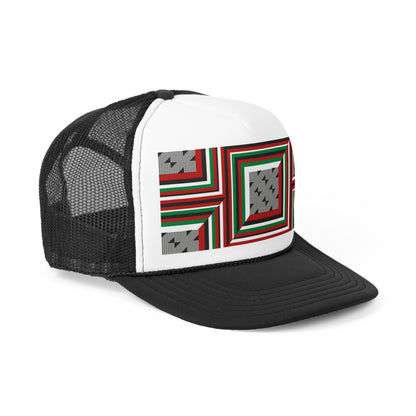 Keffiyeh World &quot;From The River To The Sea~Palestine Will Be FREE&quot;- Unisex Trucker Caps W/ Blk Kngdom Logo