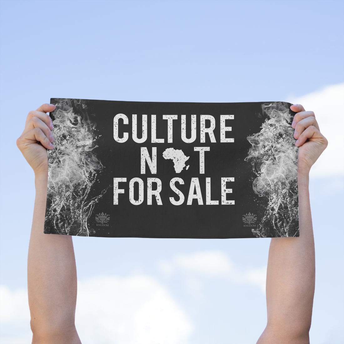 Kngdom &quot;DRIP&quot; (Culture Not For Sale)- Rally Towel W/ Grey Kngdom Logo