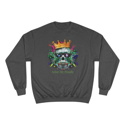 EZEKIEL 37 &quot;Arise My People&quot; Crown Skull - Unisex Champion Sweatshirt W/ Back Side Kngdom Logo