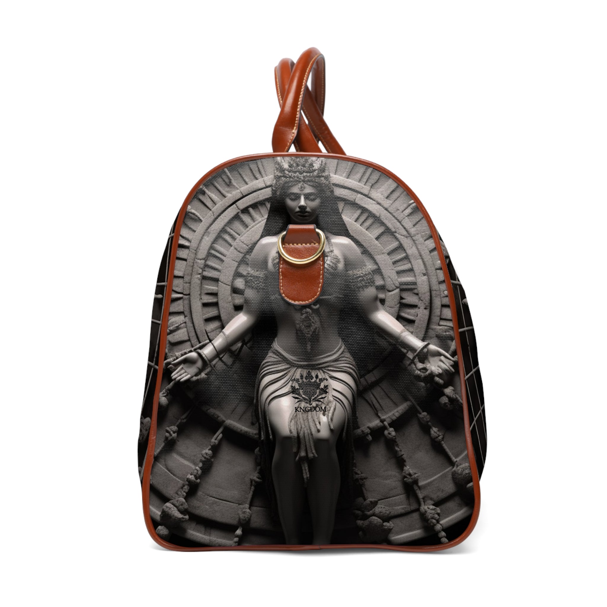 &quot;CHAKRA&quot;- Vegan Leather Self-Expression Waterproof Travel Bag W/ Blk Kngdom Logo