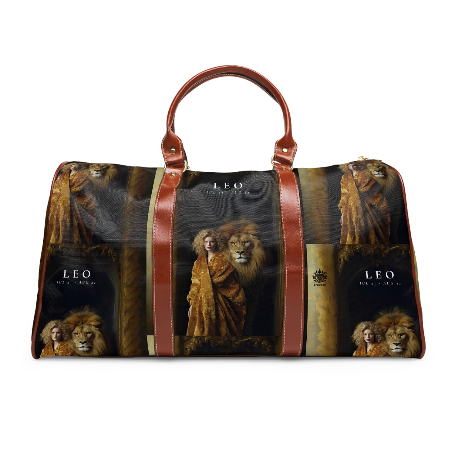 H.E.R &quot;LEO&quot;- Vegan Leather Self-Expression Waterproof Travel Bag W/ Blk Kngdom Logo