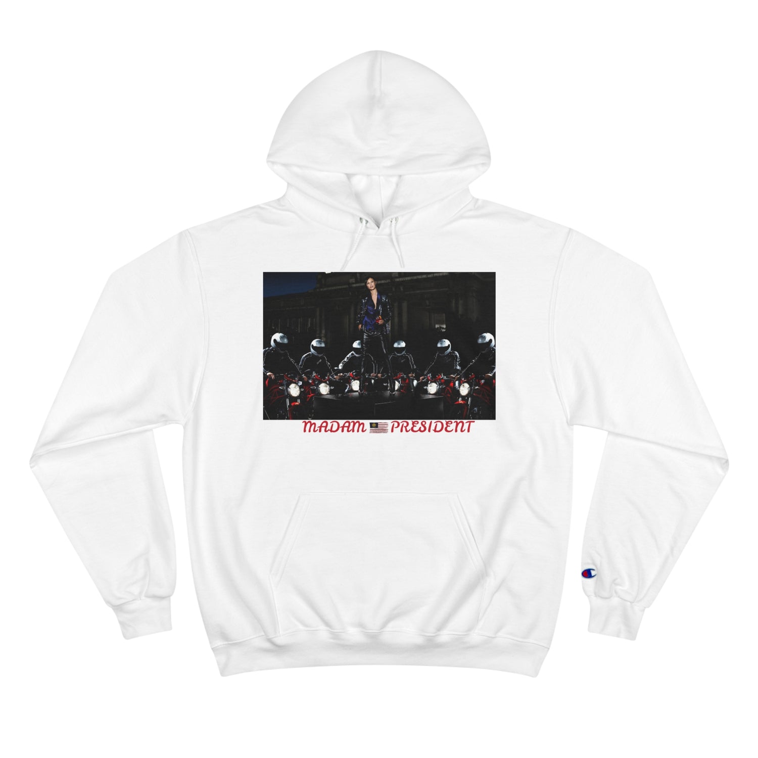 &quot;MADAM PRESIDENT&quot; HARRIS 2024- Unisex Champion Hoodie W/ Kngdom Logo