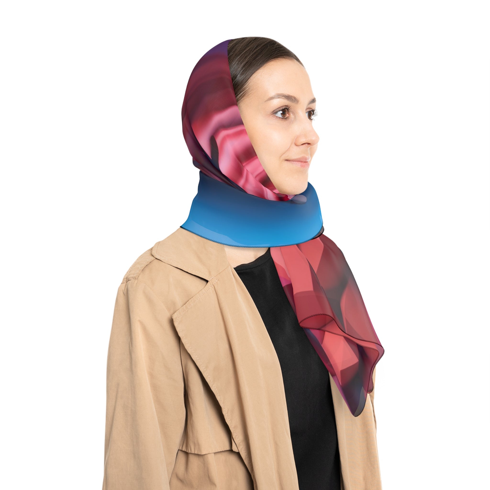 &quot;H.E.R&quot; (Heroism/Eagerness/Relevant)- Poly/Chiffon Scarf W/ Blk Kngdom Logo