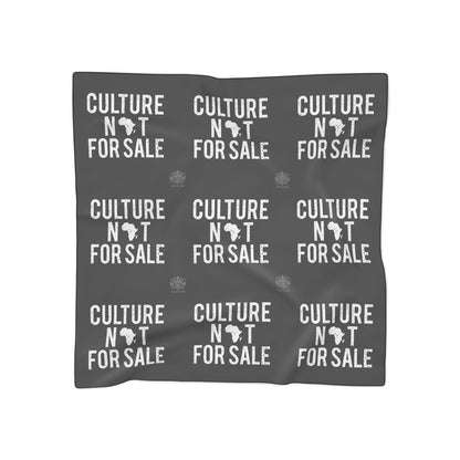 Kngdom &quot;DRIP&quot; (Culture Not For Sale)- Poly/Chiffon Scarf W/ Grey Kngdom Logo