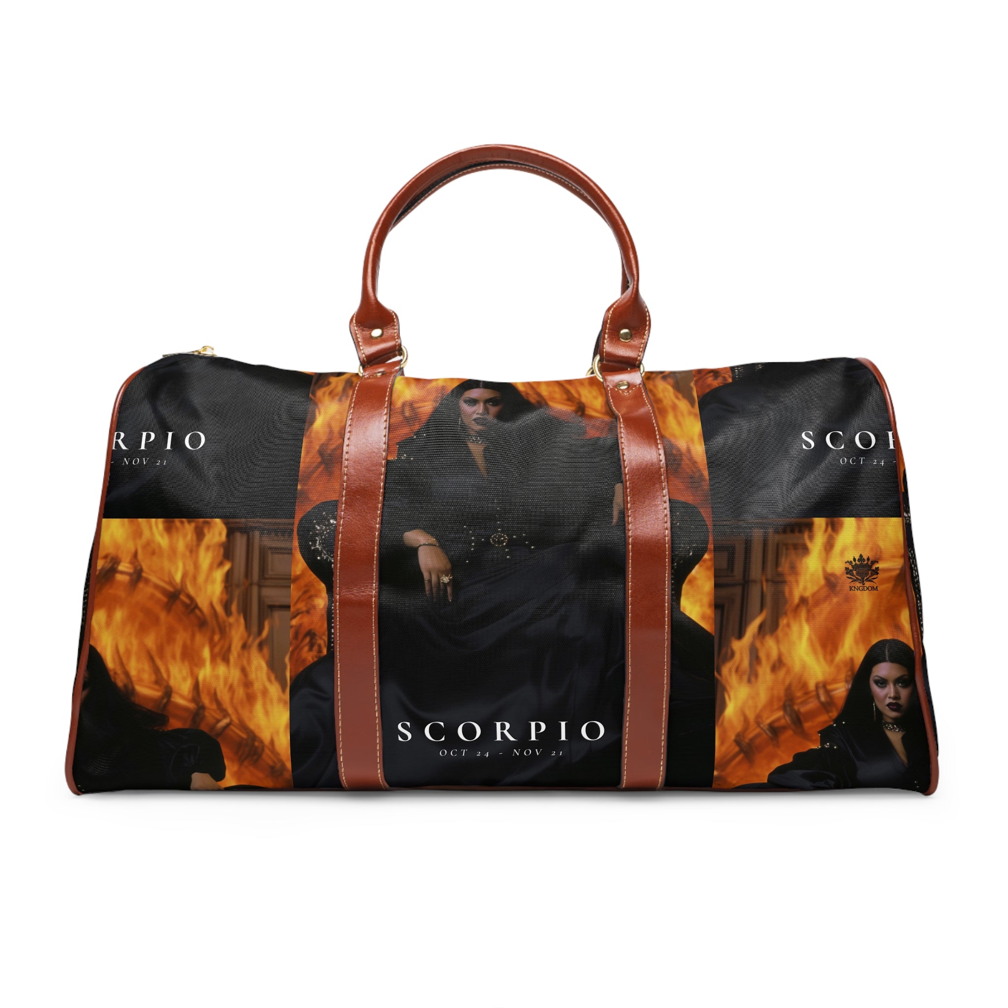 H.E.R &quot;SCORPIO&quot;- Vegan Leather Self-Expression Waterproof Travel Bag W/ Blk Kngdom Logo