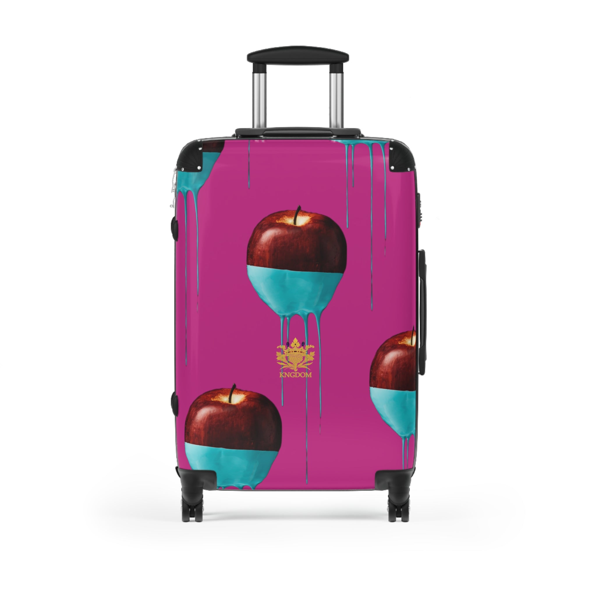 Kngdom APPLE &quot;DRIP&quot;- Dark Pink Suitcases W/Kngdom Logo (Small/Med)