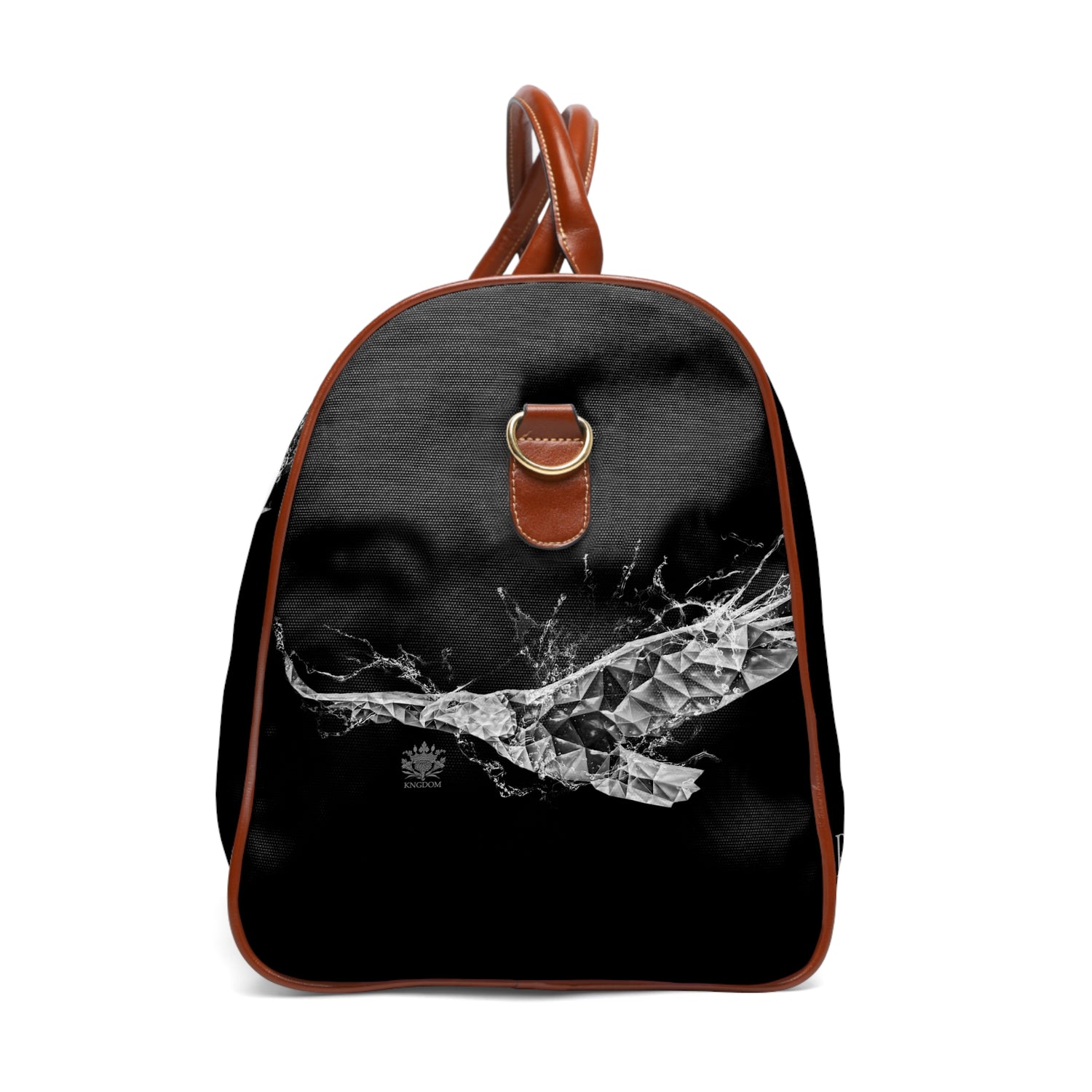 &quot;HIGHER PERSPECTIVE&quot;- Vegan Leather Self-Expression Waterproof Travel Bag W/ Grey Kngdom Logo