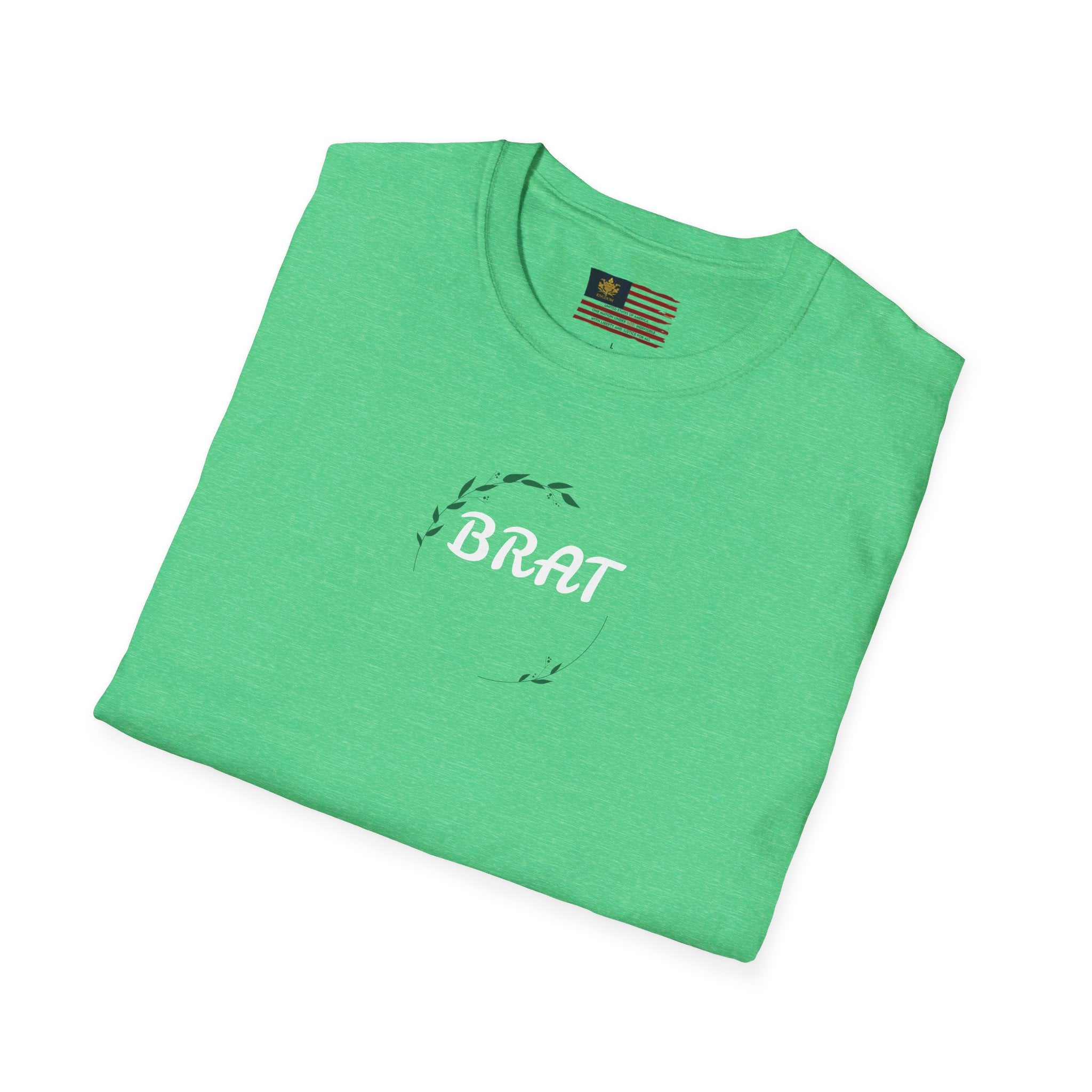 &quot;BRAT&quot;(QUOTE)- Unisex Softstyle T-Shirt W/ Kngdom Logo