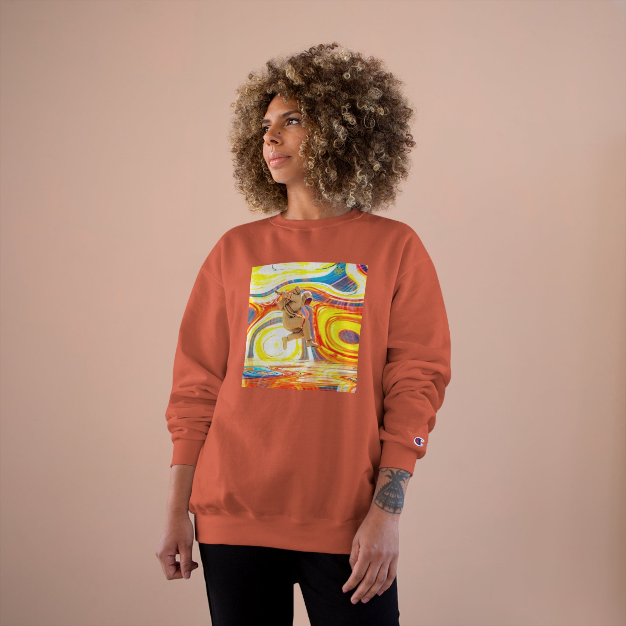 Kngdom &quot;DRIP&quot;- &quot;Stop Your Shit &amp; Go On That TRIP&quot;- Unisex Champion Sweatshirt W/ Kngdom Logo