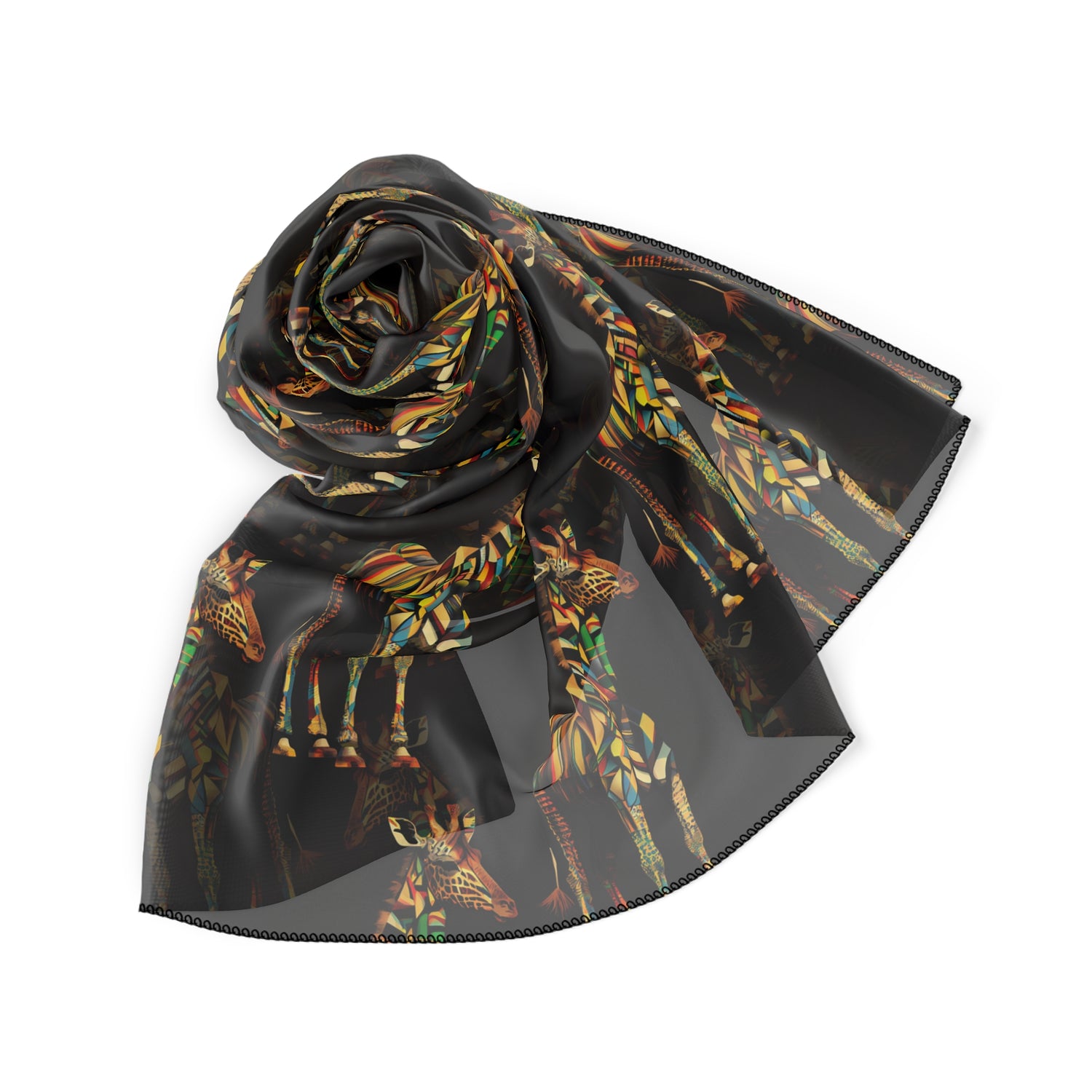 MOTHERLAND- &quot;Elegance&quot; Chiffon/Poly Scarf W/ Kngdom Logo