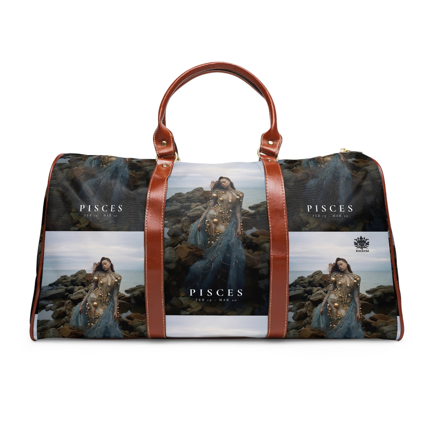 H.E.R. &quot;PISCES&quot;- Vegan Self-Expression Waterproof Travel Bag W/ Blk Kngdom Logo