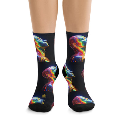 &quot;MINDFULNESS&quot;- Unisex Recycled Poly Meditation Socks W/ Kngdom Logo