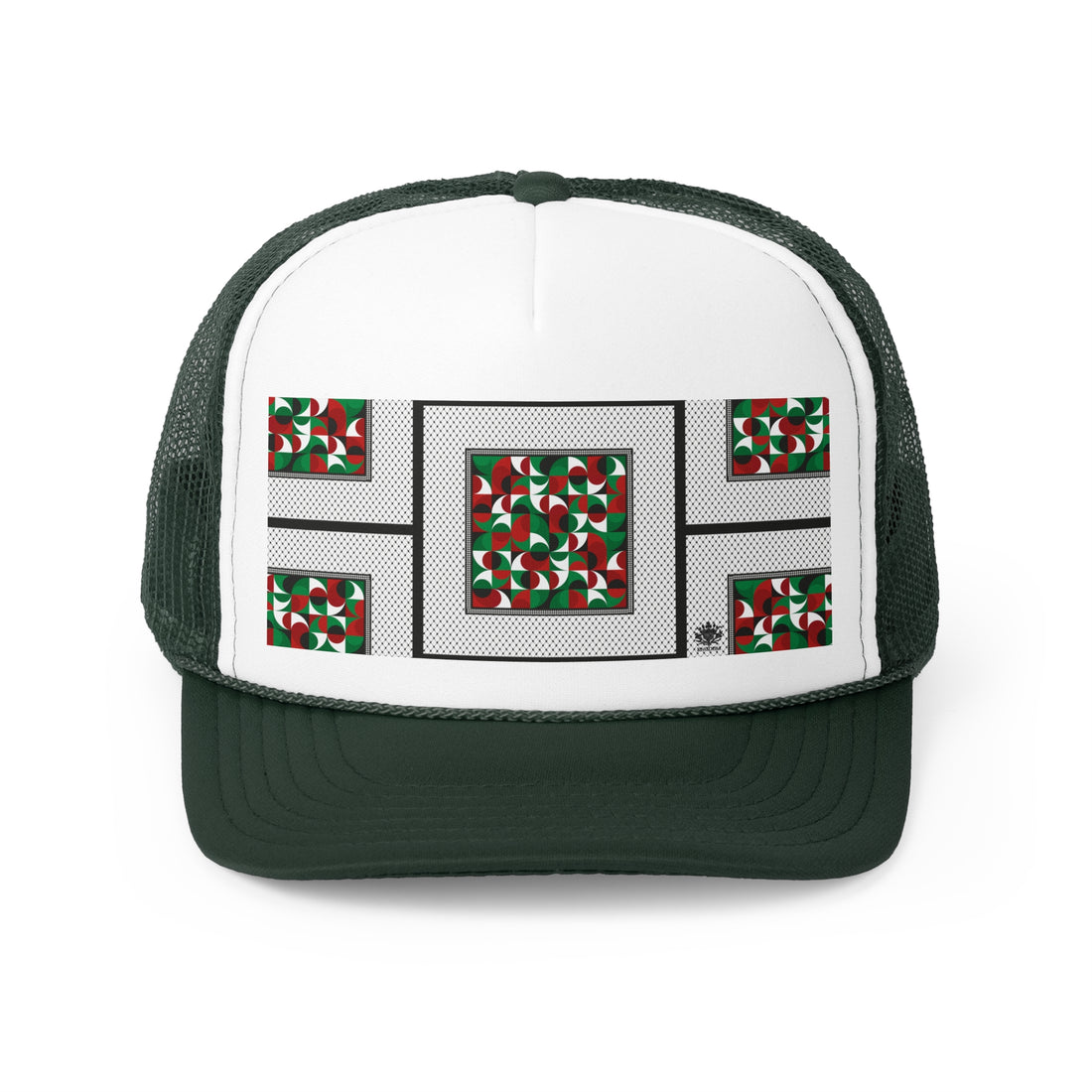 Keffiyeh World &quot;PALESTINE&quot;- Unisex Trucker Caps W/ Blk Kngdom Logo