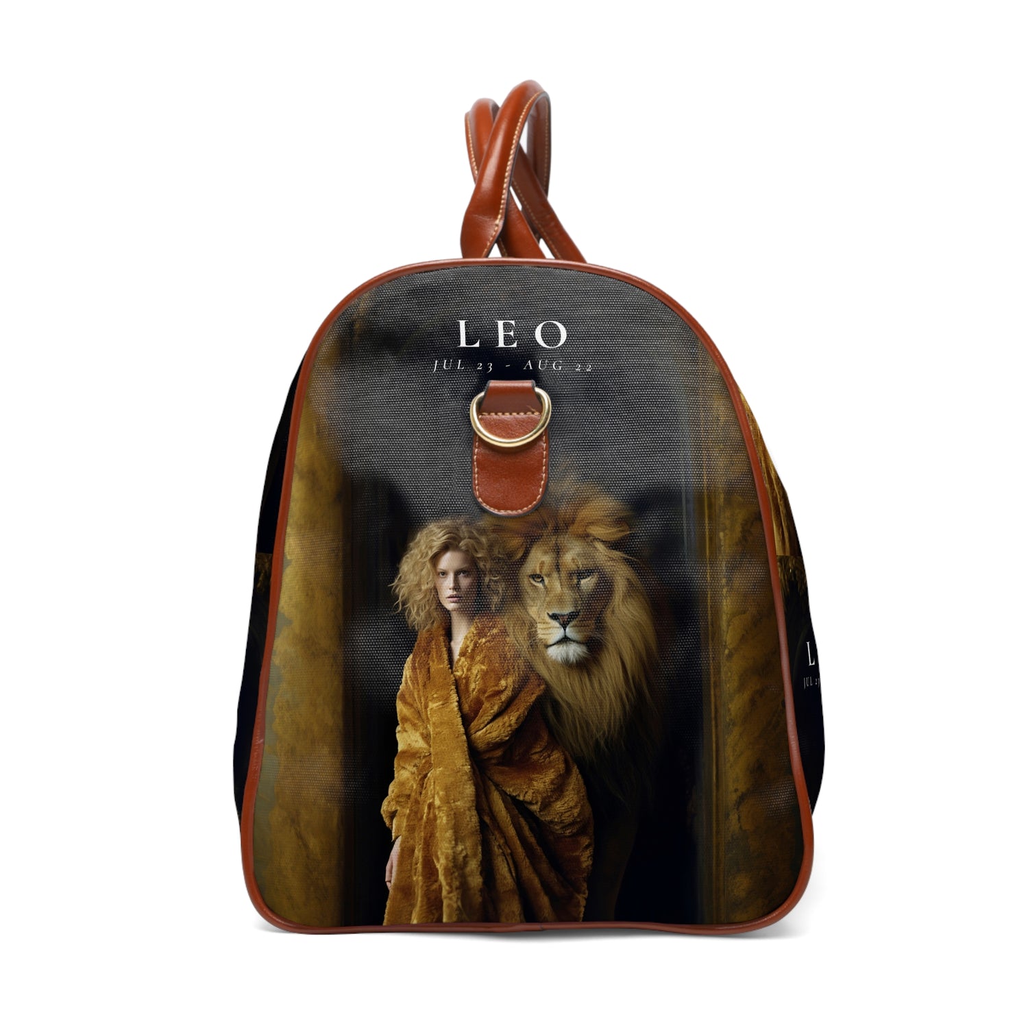 H.E.R &quot;LEO&quot;- Vegan Leather Self-Expression Waterproof Travel Bag W/ Blk Kngdom Logo