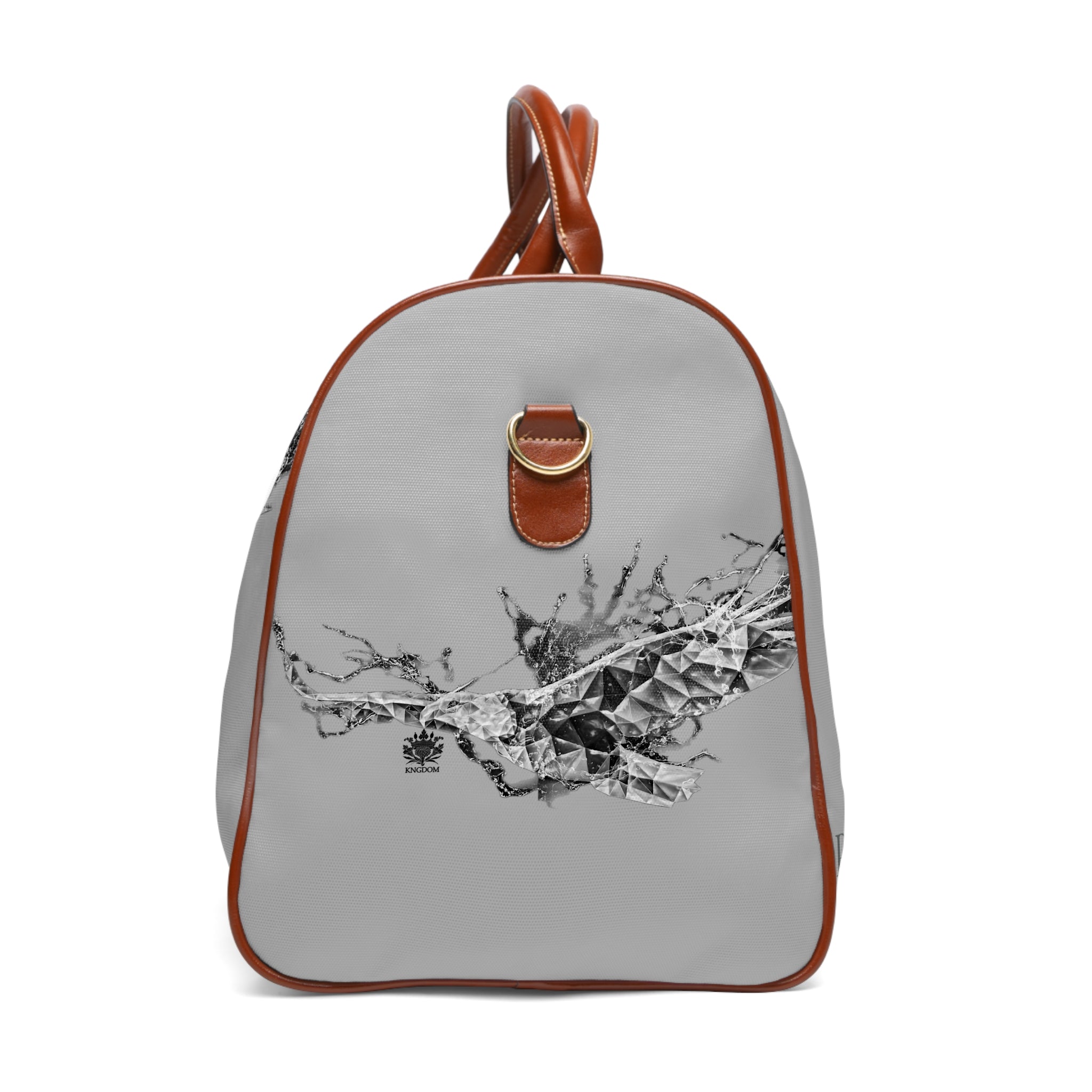 &quot;HIGHER PERSPECTIVE&quot;- Vegan Leather Self-Expression Waterproof Travel Bag W/ Blk Kngdom Logo