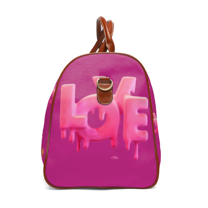 Kngdom &quot;DRIP&quot; (LOVE) - Vegan Leather Self-Expression Waterproof Travel Bag W/ Kngdom Logo