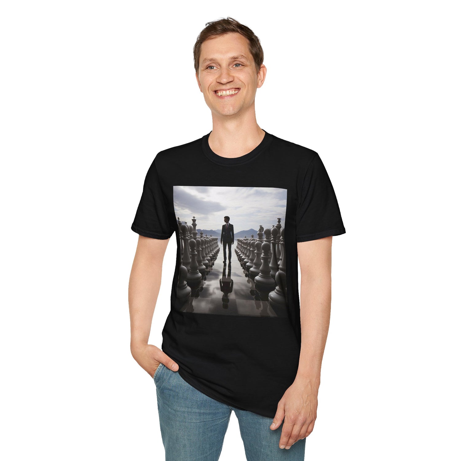 &quot;CHECKMATE&quot;: camiseta de estilo suave para hombre con logotipo de Kingdom 