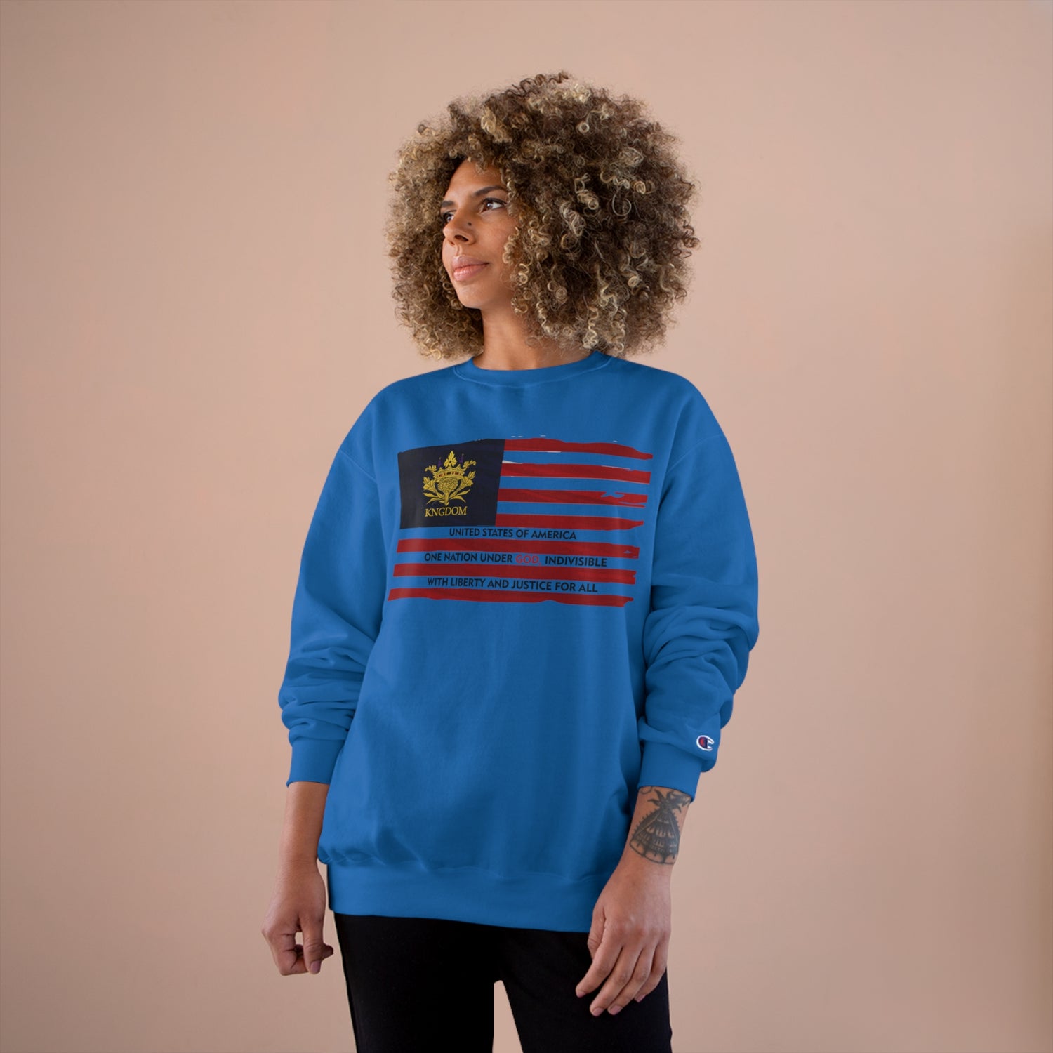 &quot;WE ARE AMERICA&quot;- Unisex Champion Sweatshirt