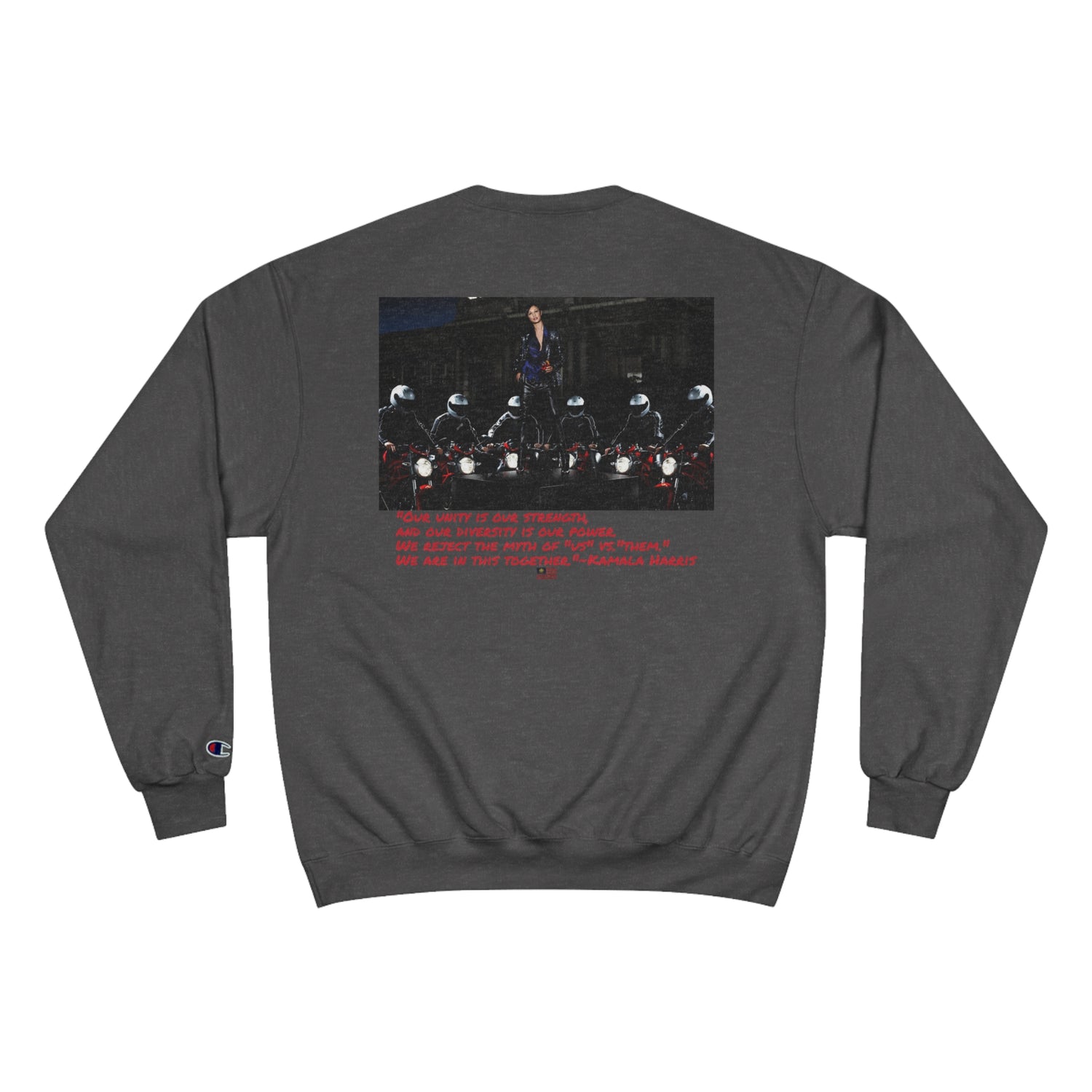 &quot;KAMALA HARRIS FOR THE PEOPLE 2024&quot;(QUOTE)- Unisex Champion Sweatshirt W/ Kngdom Logo