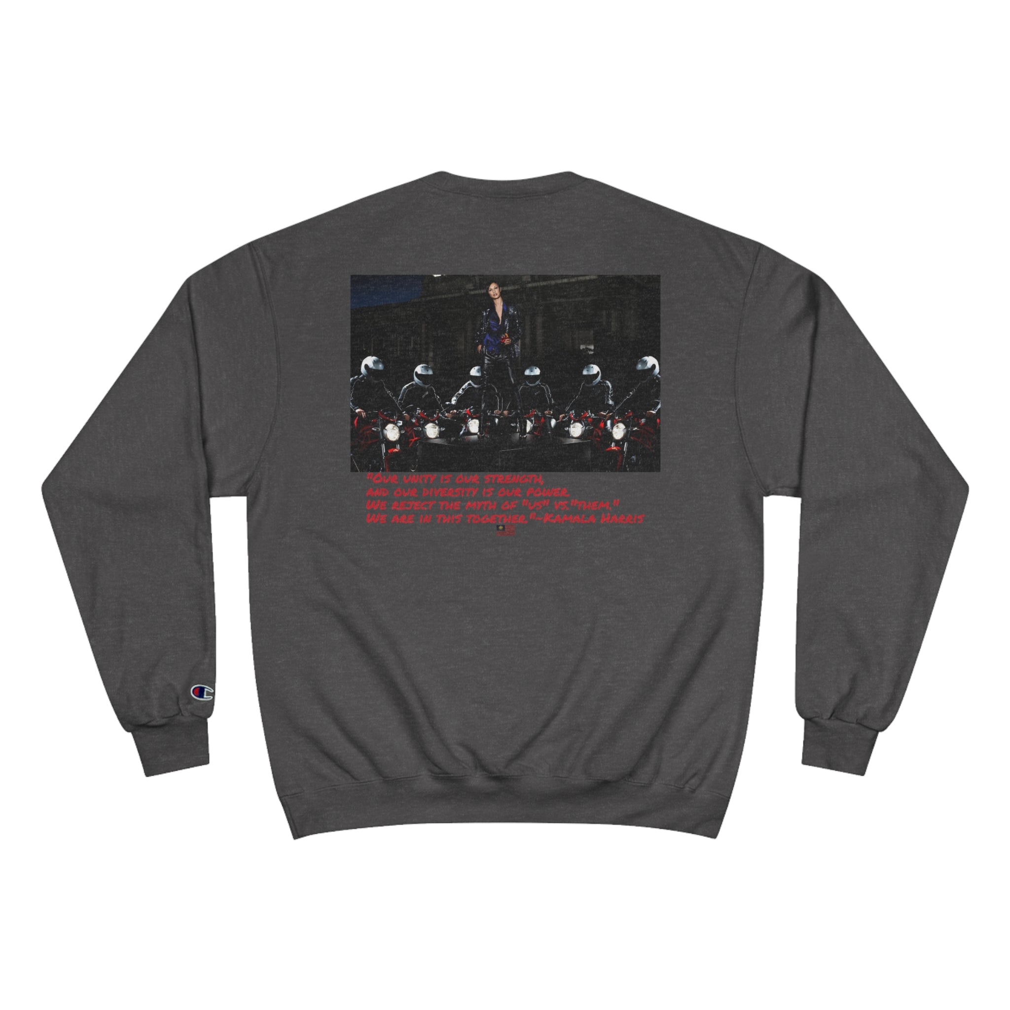 &quot;KAMALA HARRIS FOR THE PEOPLE 2024&quot;(QUOTE)- Unisex Champion Sweatshirt W/ Kngdom Logo