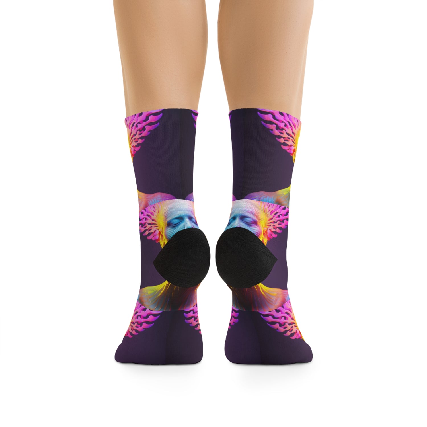 &quot;AWAKENING&quot;- Unisex Recycled Poly Meditation Socks W/ Blk Kngdom Logo