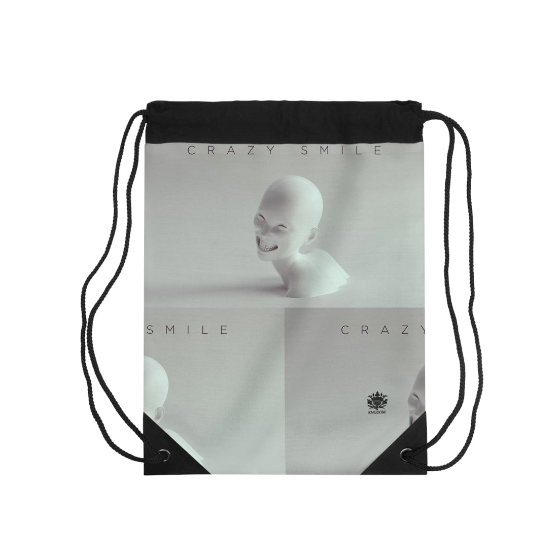 CRAZY SMILE &quot;INSANITY&quot;- Drawstring Bag W/ Blk Kngdom Logo