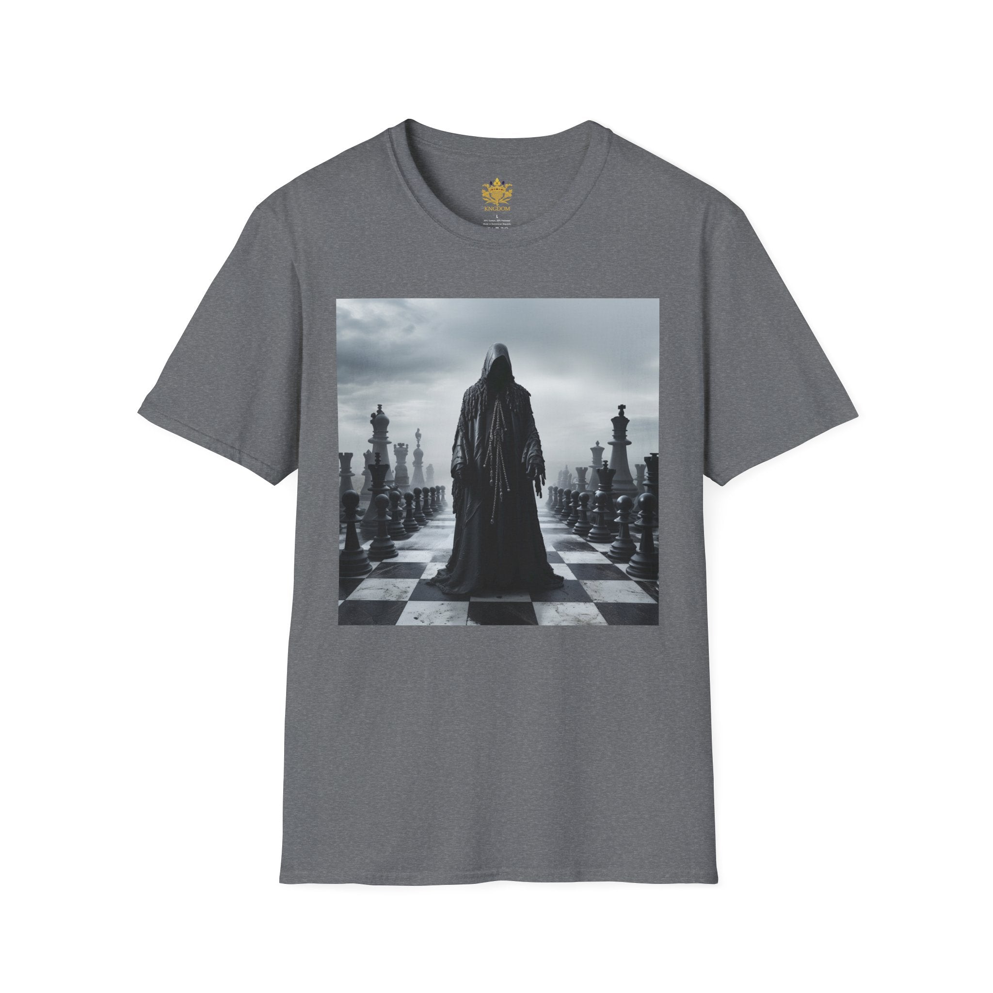 &quot;CHECKMATE&quot;: camiseta unisex de estilo suave con logotipo de Kingdom 